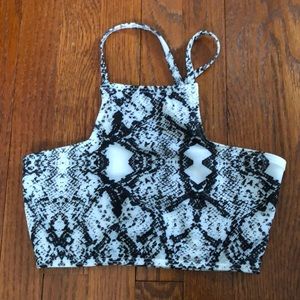 High Neck Bathing Suit Top